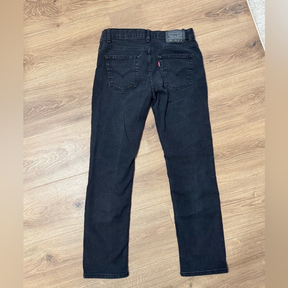 Levi's 511 Slim Jeans Boys Sz 14 Reg 27W x 29L Black Cotton Blend‎ 5 Pocket EUC